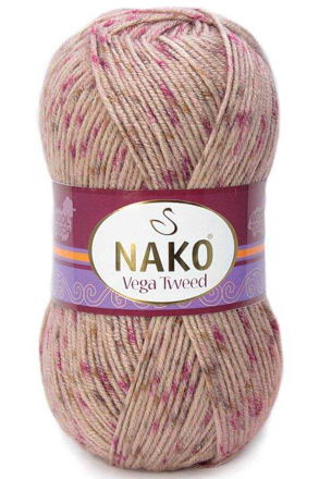 Vega Tweed (Nako) 31758 бежевый, пряжа 100г