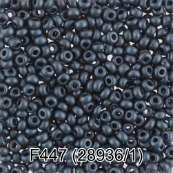 28936/1 (F447) т.синий матовый круглый бисер Preciosa 5г