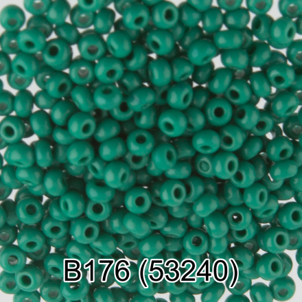 53240 (B176) зеленый круглый бисер Preciosa 5г