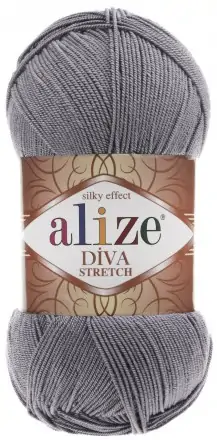 Diva Stretch (Alize) 253 серебро, пряжа 100г