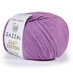 Baby Cotton (Gazzal) 3414 лиловый, пряжа 50г