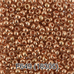 18305 (F649) т.золотой металлик, круглый бисер Preciosa 5г