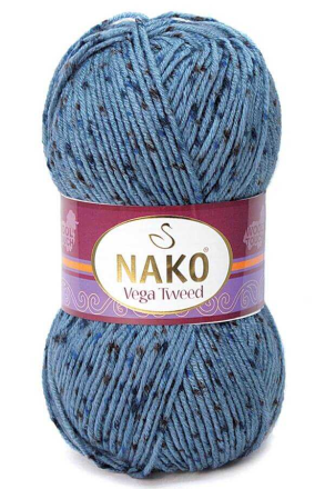 Vega Tweed (Nako) 31764 тем.голубой, пряжа 100г
