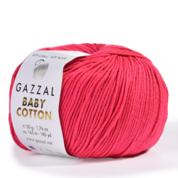 Baby Cotton (Gazzal) 3415 цикламен, пряжа 50г