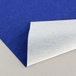 Бумага гофрированная 802/6 серебристо-синий металл, 50 см х 2,5 м 1164097