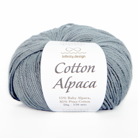 Cotton Alpaca (Infinity) 1053 темный серый, пряжа 50г