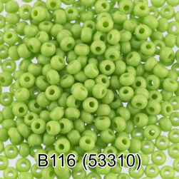53310 (B116) салатовый непрозрачный бисер, 5г