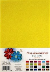 FLT-S1-09 фетр декоративный желтый 180г, 21х30см, 1мм