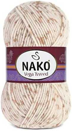 Vega Tweed (Nako) 35032 св.бежевый, пряжа 100г