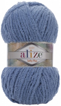 Softy Plus (Alize) 374 джинсовый, пряжа 100г