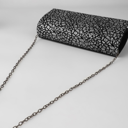 7598516 цепочка для сумки с карабинами, железная, 5х7 мм, 120 см, цвет черный никель