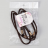 5215320 Ручка-шнурок для сумки с карабинами, цвет коричневый