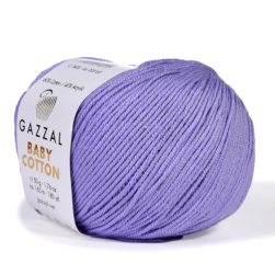 Baby Cotton (Gazzal) 3420 св.фиолетовый, пряжа 50г