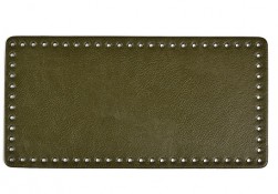 TBY-8692-З донышко для сумки прямоугольник экокожа, цв. зеленый 25х10см