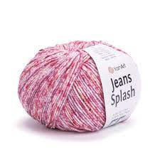 Jeans Splash (Yarnart) 941 розовый принт, пряжа 50г