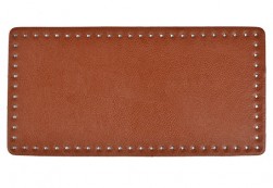 TBY-8692-К донышко для сумки прямоугольник экокожа, цв. коричневый 25х10см