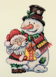 8-507 &quot;Снеговичок и Дед Мороз&quot; набор для вышивки крестом