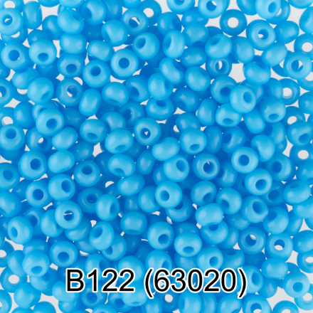 63020 (B122) голубой круглый бисер Preciosa 5г