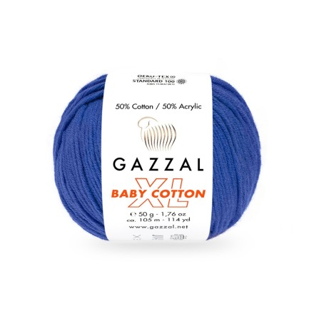 Baby Cotton XL (Gazzal) 3421 василёк, пряжа 50г