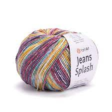 Jeans Splash (Yarnart) 943 вишневый принт, пряжа 50г