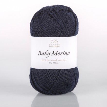 Baby Merino (Infinity) 5581 темный синий, пряжа 50г