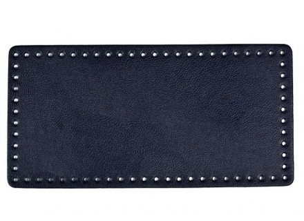TBY-8692-С донышко для сумки прямоугольник экокожа, цв. синий 25х10см