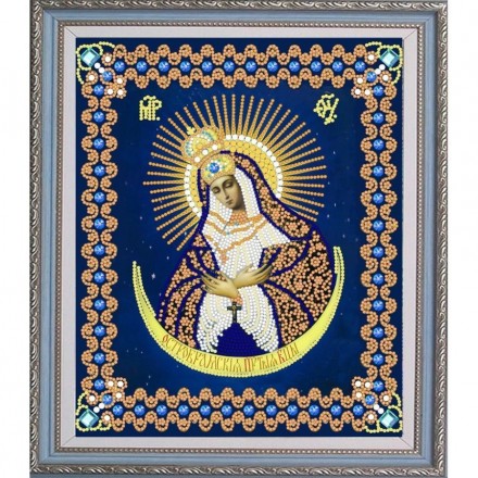 7110 &quot;Богородица Остробрамская&quot; канва с рисунком для вышивки бисером