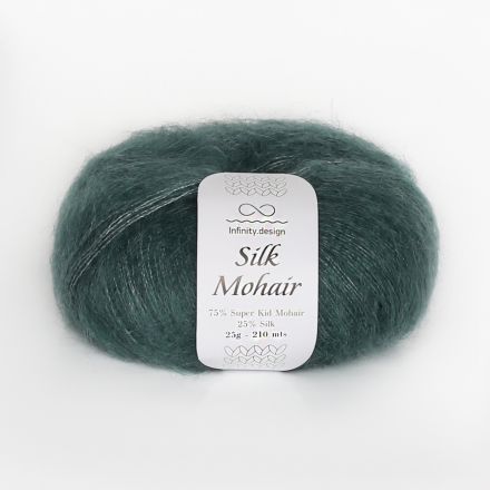 Silk Mohair (Infinity) 8232 зеленый дуб, пряжа 25г