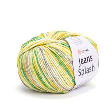 Jeans Splash (Yarnart) 948 лимон принт, пряжа 50г