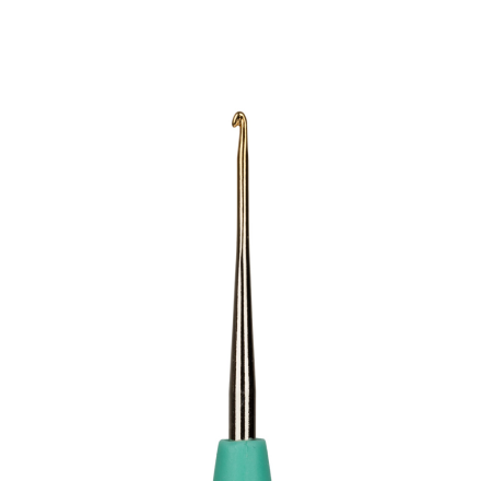 RCH №1,1 крючок для вязания стальной с прорезиненной ручкой 13см