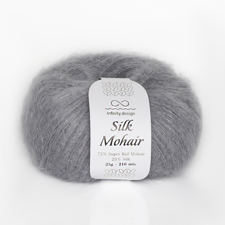 Silk Mohair (Infinity) 1032 жемчужный серый, пряжа 25г