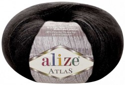 Atlas (Alize) 60 черный, пряжа 50г