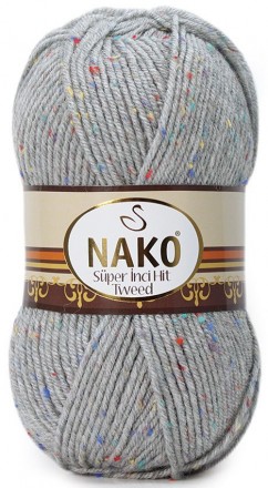 Tweed Super Hit (Nako) 790 серый, пряжа 100г
