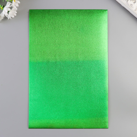 5085223 цв.зеленый, фоамиран металлизированный 2мм A4 (Китай)