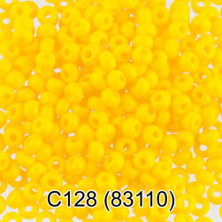 83110 (C128) желтый круглый бисер Preciosa 5г