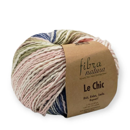 Le Chic (Fibra Natura) 15-204 розовый-голубой-зеленый, пряжа 50г