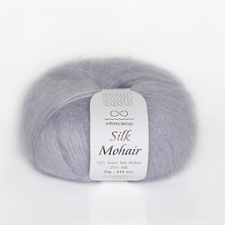 Silk Mohair (Infinity) 7610 серо-лиловый, пряжа 25г