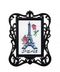 FA026 &quot;Париж&quot; набор для вышивки крестом с рамкой