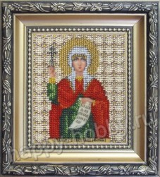 Б-1073 &quot;Икона святой мученицы Светланы (Фотины)&quot; набор для вышивания бисером