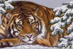 356 &quot;Амурский тигр&quot; канва с нанесенным рисунком