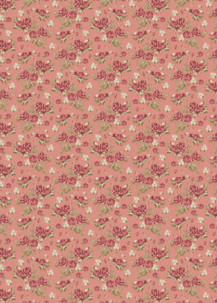 Викторианские розы, ВР-19 розовый, ткань для пэчворка 50х55 см