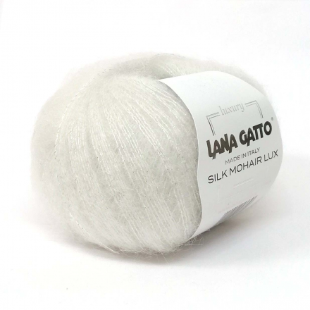 Silk Mohair Lux (Lana Gatto) 6027 белый, пряжа 25г
