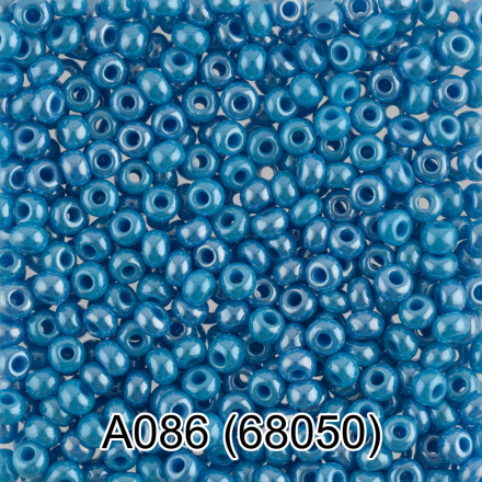 68050 (A086) голубой круглый бисер Preciosa 5г