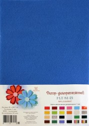 FLT-S1-21 фетр декоративный синий 180г, 21х30см, 1мм