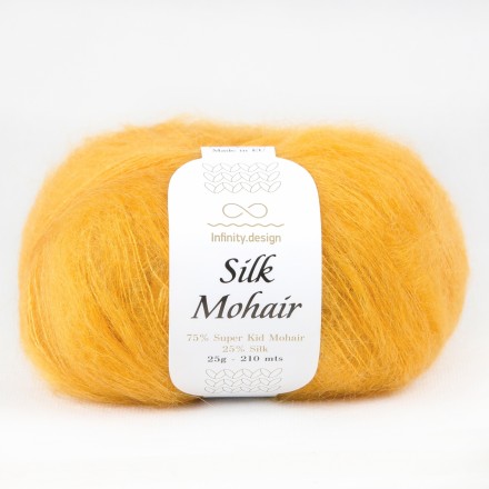 Silk Mohair (Infinity) 2335 желтый, пряжа 25г