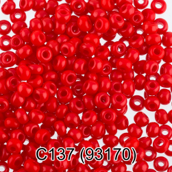 93170 (C137) красный круглый бисер Preciosa 5г
