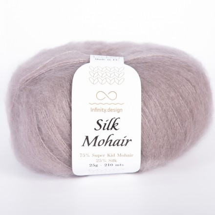 Silk Mohair (Infinity) 3025 черный жемчуг, пряжа 25г