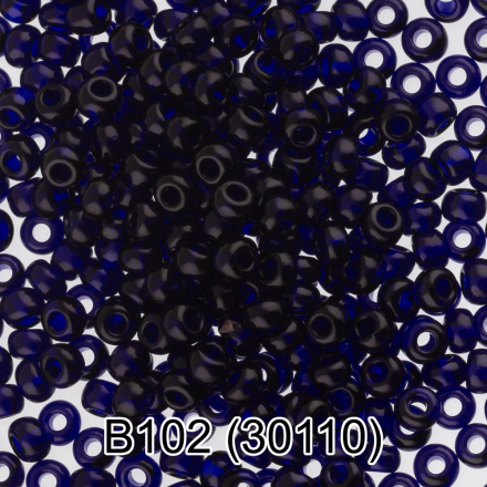 30110 (B102) т.синий круглый бисер Preciosa 5г