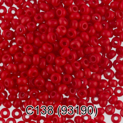 93190 (C138) красный круглый бисер Preciosa 5г
