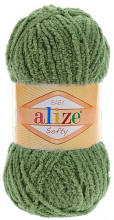 Softy (Alize) 485 зеленый, пряжа 50г